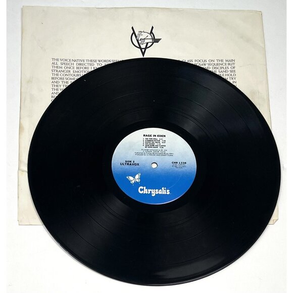 Lot 2 Ultravox Vienna & Rage In Eden 12" Vinyl Records 1980 1981 Chrysalis - Picture 7 of 10